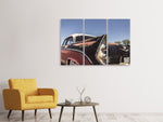 Leinwandbild 3-teilig Farbenfroher Oldtimer