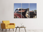 Leinwandbild 3-teilig Farbenfroher Oldtimer