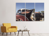 Leinwandbild 3-teilig Farbenfroher Oldtimer