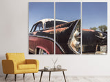 Leinwandbild 3-teilig Farbenfroher Oldtimer