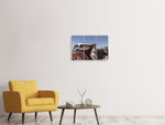 Leinwandbild 3-teilig Farbenfroher Oldtimer