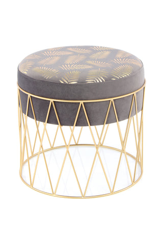 Hocker Cleopatra 225 Grau / Gold