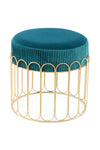 Hocker Cleopatra 425 Grau / Gold