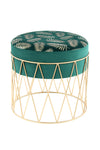 Hocker Cleopatra 225 Grau / Gold