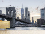 Fototapete Die Brooklyn Bridge am Abend