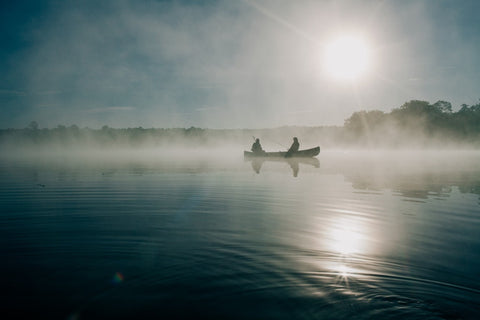 Fototapete Fischer im Sonnenaufgang