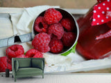 Fototapete Frische Himbeeren