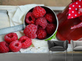 Fototapete Frische Himbeeren