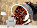 Fototapete Kaffeebohnen in der Tasse