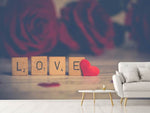Fototapete Liebe in Buchstaben