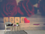Fototapete Liebe in Buchstaben