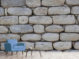Fototapete Mauer aus Natur Steinen