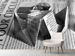 Fototapete Origami Zeitung