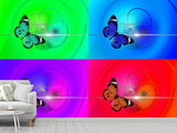 Fototapete Pop Art Bunte Schmetterling