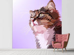Fototapete Pop Art Katzen Portrait