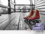 Fototapete Retro Rollschuhe