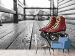 Fototapete Retro Rollschuhe