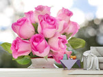 Fototapete Rosenstrauss in rosa
