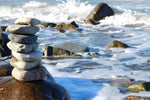 Fototapete Steinstapel am Meer