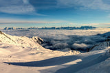 Fototapete Über den Wolken im Schnee