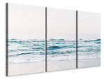 Leinwandbild 3-teilig Alleine am Strand