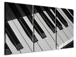 Leinwandbild 3-teilig Close up Klavier