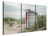Leinwandbild 3-teilig Das kleine Strandhaus