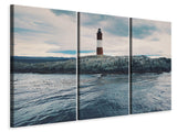 Leinwandbild 3-teilig Der Leuchtturm am Meer