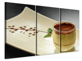 Leinwandbild 3-teilig Dessert Tiramisu