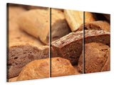 Leinwandbild 3-teilig Die Brotsorten