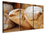 Leinwandbild 3-teilig Gesundes Brot