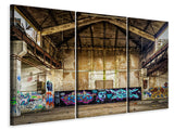 Leinwandbild 3-teilig Loft Graffiti