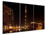 Leinwandbild 3-teilig Nachts in Dubai