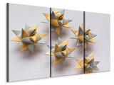 Leinwandbild 3-teilig Origami Sterne