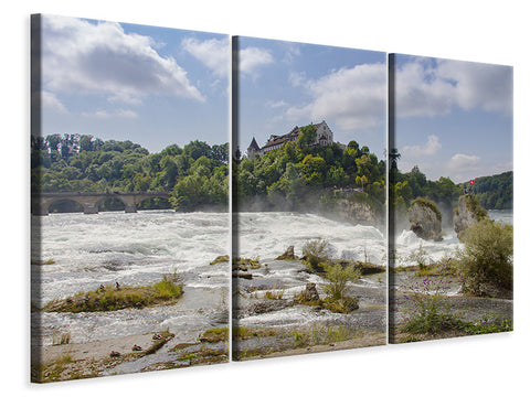 Leinwandbild 3-teilig Tobender Rheinfall