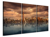 Leinwandbild 3-teilig Toronto in der Abenddämmerung