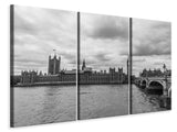 Leinwandbild 3-teilig Wolken über London