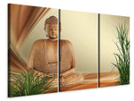 Leinwandbild 3-teilig XL Buddha