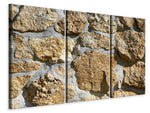 Leinwandbild 3-teilig XL Steine