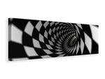 Leinwandbild Panorama Abstrakter Tunnel Black & White