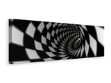 Leinwandbild Panorama Abstrakter Tunnel Black & White