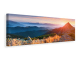 Leinwandbild Panorama Sonnenuntergang in den Alpen