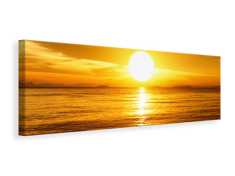 Leinwandbild Panorama Traumhafter Sonnenuntergang