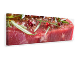 Leinwandbild Panorama Rohes Fleisch